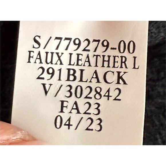 GAP HIGH RISE VEGAN FAUX LEATHER STRAIGHT LEG PANTS BLACK SIZE 6 NWT - Picture 9 of 12